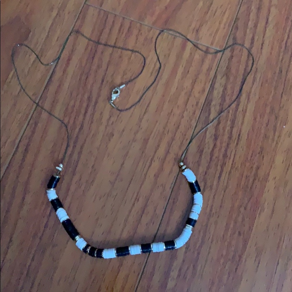 Anthropologie Black + White necklace